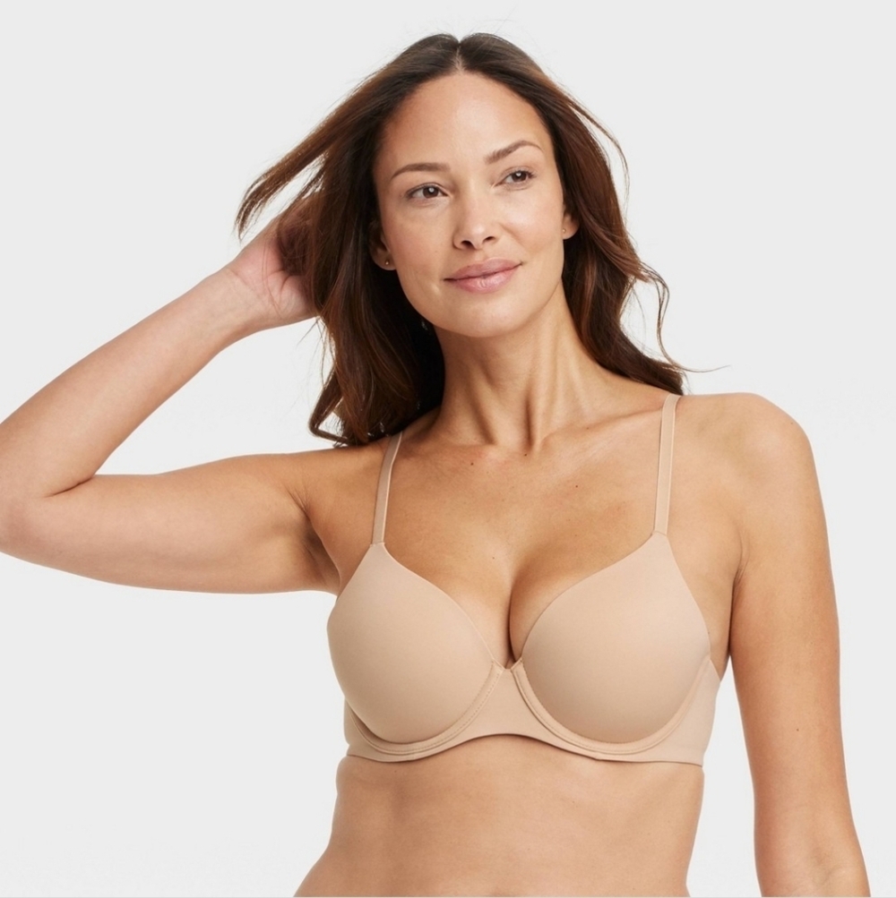 Women's Lightly Lined Full Coverage Bra - Auden Pearl Tan 32DD